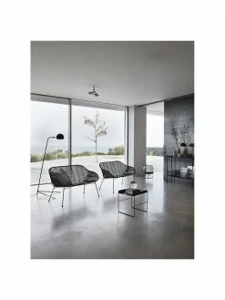 H&uuml;bsch Console m&eacute;tal noir Eyrie, larg. 100 x haut. 93 cm -furniture Soldes Console metal noir Eyrie 3