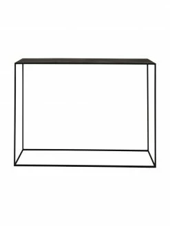 Console noire en métal Expo, larg. 110 x prof. 25 cm -furniture Soldes Console noire en metal Expo 3