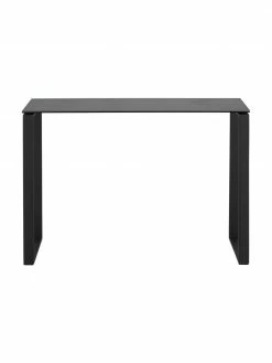 Console plateau en c&eacute;ramique noir Katrine, larg. 110 x haut. 76 cm -furniture Soldes Console plateau en ceramique noir Katrine 3