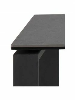 Console plateau en c&eacute;ramique noir Katrine, larg. 110 x haut. 76 cm -furniture Soldes Console plateau en ceramique noir Katrine 4