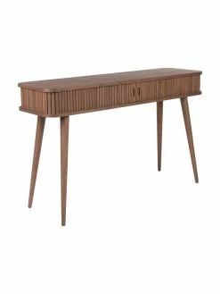 Zuiver Console rétro en bois avec rangement Barbier, larg. 120 x prof. 35 cm
