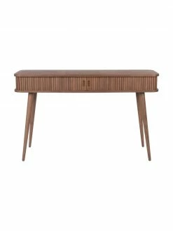 Zuiver Console rétro en bois avec rangement Barbier, larg. 120 x prof. 35 cm -furniture Soldes Console retro en bois avec rangement Barbier 3