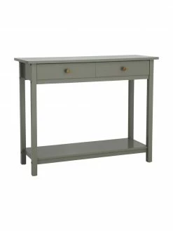 Console rustique bois vert Ditti, larg. 104 x haut. 83 cm