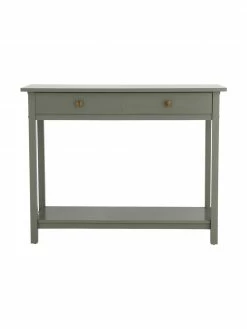 Console rustique bois vert Ditti, larg. 104 x haut. 83 cm -furniture Soldes Console rustique bois vert Ditti 3
