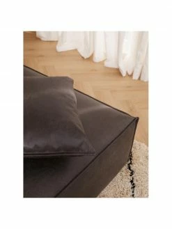 Westwing Collection Coussin canapé 60x60 cuir recyclé brun gris Lennon, larg. 60 x long. 60 cm -furniture Soldes Coussin canape 60x60 cuir recycle brun gris Lennon 2
