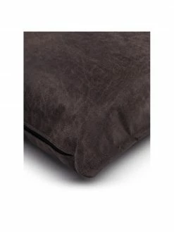 Westwing Collection Coussin canapé 60x60 cuir recyclé brun gris Lennon, larg. 60 x long. 60 cm -furniture Soldes Coussin canape 60x60 cuir recycle brun gris Lennon 4