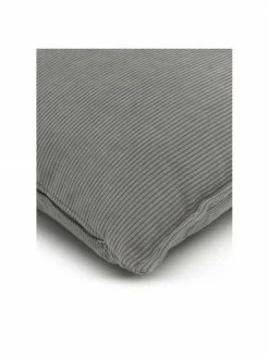 Westwing Collection Coussin canap&eacute; 60x60 velours c&ocirc;tel&eacute; gris Lennon, larg. 60 x long. 60 cm -furniture Soldes Coussin canape 60x60 velours cotele gris Lennon 4