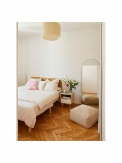 Kalaidu Coussin de sol beige tissé main Khela, larg. 60 x haut. 25 cm -furniture Soldes Coussin de sol beige tisse main Khela 2