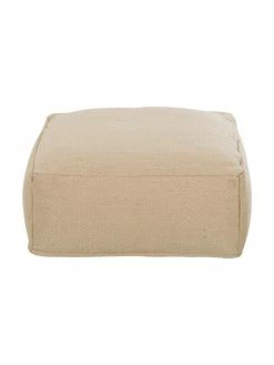 Kalaidu Coussin de sol beige tissé main Khela, larg. 60 x haut. 25 cm -furniture Soldes Coussin de sol beige tisse main Khela 4