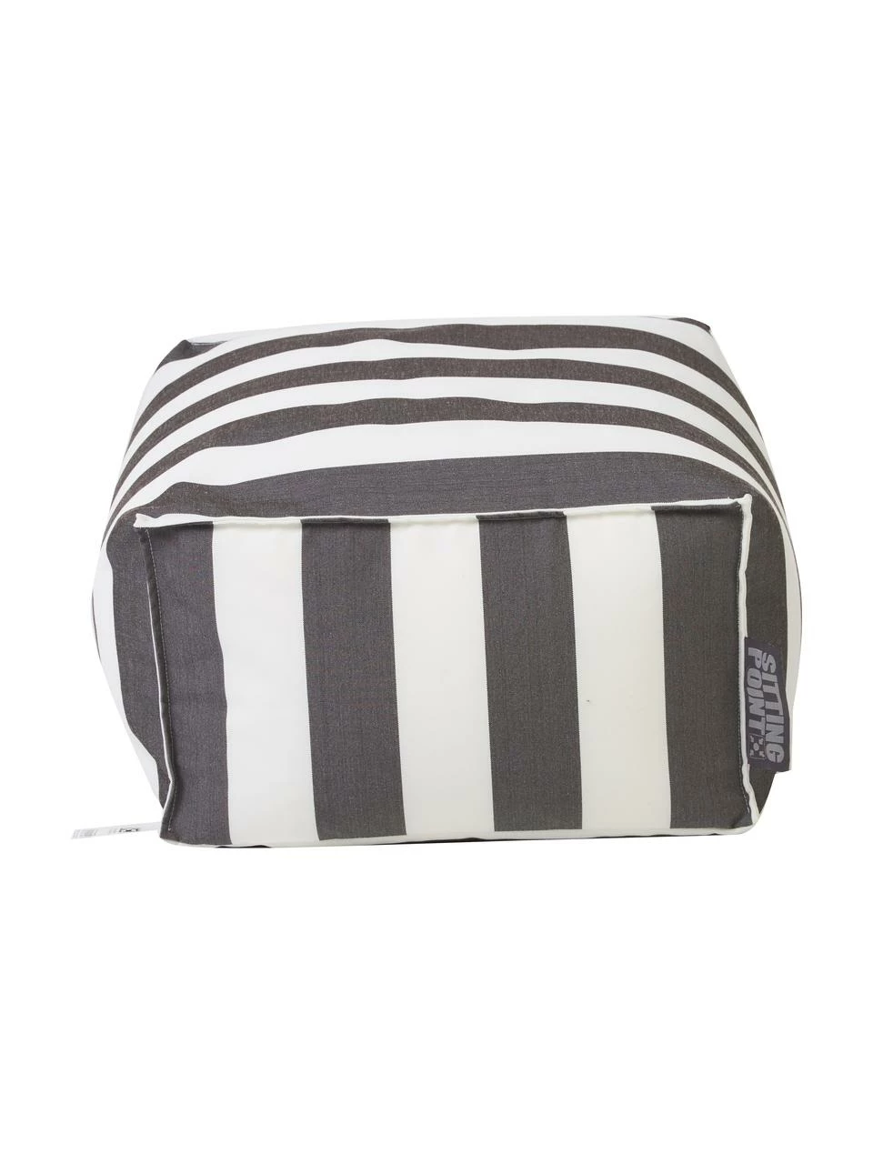 Magma Coussin de sol d'extérieur gris/blanc Korfu, larg. 65 x haut. 35 cm 5 Magma Coussin de sol d'extérieur gris/blanc Korfu, larg. 65 x haut. 35 cm – Image 5