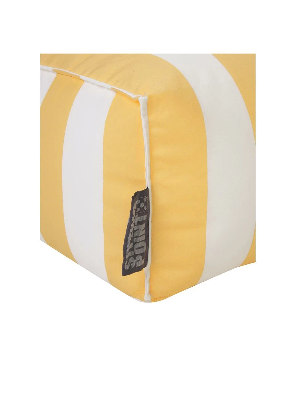 Magma Coussin de sol d'extérieur jaune/blanc Korfu, larg. 65 x haut. 35 cm 5 Magma Coussin de sol d'extérieur jaune/blanc Korfu, larg. 65 x haut. 35 cm – Image 5