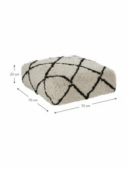 Westwing Collection Coussin de sol moelleux tufté main Naima, larg. 70 x haut. 20 cm -furniture Soldes Coussin de sol moelleux tufte main Naima 2