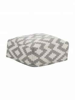 Kalaidu Coussin de sol motif ethnique tissé main Napua, larg. 63 x haut. 30 cm