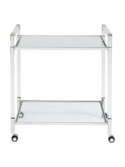 Kare Design Desserte argentée en verre Josy, larg. 85 x haut. 80 cm -furniture Soldes Desserte argentee en verre Josy 2