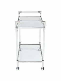 Kare Design Desserte argentée en verre Josy, larg. 85 x haut. 80 cm -furniture Soldes Desserte argentee en verre Josy 3