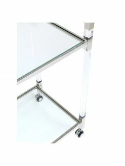 Kare Design Desserte argentée en verre Josy, larg. 85 x haut. 80 cm -furniture Soldes Desserte argentee en verre Josy 5