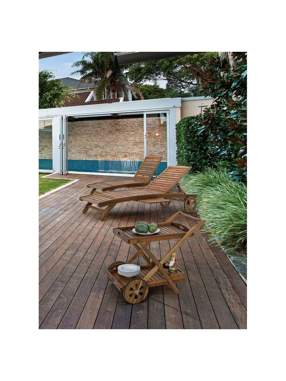 Bizzotto Desserte de jardin en bois Noemi, larg. 89 x haut. 76 cm 2 Bizzotto Desserte de jardin en bois Noemi, larg. 89 x haut. 76 cm – Image 2