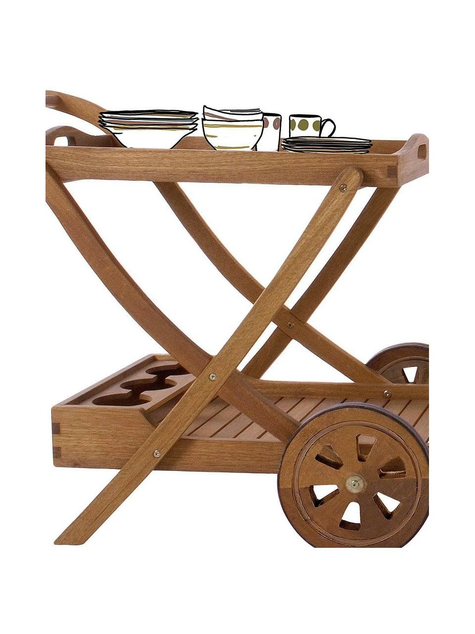 Bizzotto Desserte de jardin en bois Noemi, larg. 89 x haut. 76 cm 5 Bizzotto Desserte de jardin en bois Noemi, larg. 89 x haut. 76 cm – Image 5