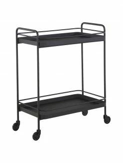 Hübsch Desserte en métal noir Barclay, larg. 62 x haut. 79 cm