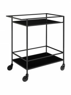 Desserte en métal noir Noel, larg. 68 x haut. 79 cm