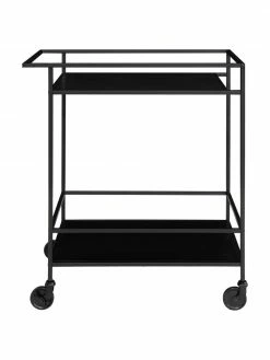 Desserte en métal noir Noel, larg. 68 x haut. 79 cm -furniture Soldes Desserte en metal noir Noel 4