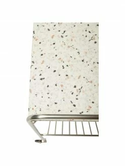 Hübsch Desserte en métal terrazzo blanc Wave, larg. 50 x haut. 51 cm -furniture Soldes Desserte en metal terrazzo blanc Wave 4