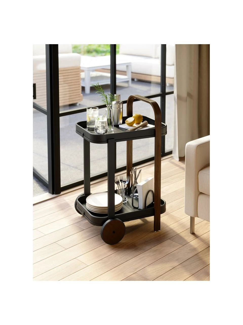 Umbra Desserte métal noir Bellwood, larg. 53 x haut. 80 cm 2 Umbra Desserte métal noir Bellwood, larg. 53 x haut. 80 cm – Image 2