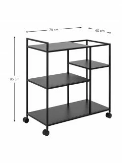 Westwing Collection Desserte noire en métal Neptun, larg. 78 x haut. 85 cm 8 Westwing Collection Desserte noire en métal Neptun, larg. 78 x haut. 85 cm -furniture Soldes Desserte noire en metal Neptun 2