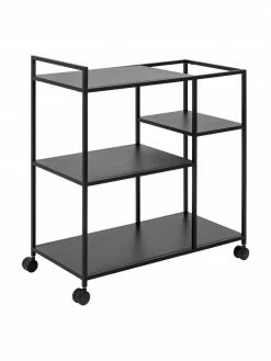 Westwing Collection Desserte noire en métal Neptun, larg. 78 x haut. 85 cm