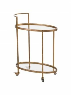 Desserte plateau de verre Push Antic, larg. 67 x haut. 86 cm -furniture Soldes Desserte plateau de verre Push Antic 5