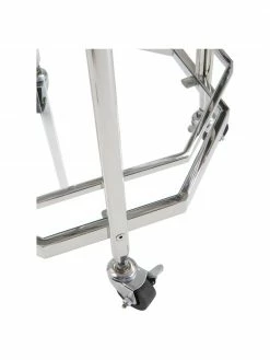 Desserte ronde argentée en métal et verre Bilbao, Ø 48 x haut. 76 cm -furniture Soldes Desserte ronde argentee en metal et verre Bilbao 3