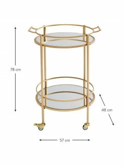 Kare Design Desserte ronde en métal doré Emilia, larg. 57 x haut. 78 cm 8 Kare Design Desserte ronde en métal doré Emilia, larg. 57 x haut. 78 cm -furniture Soldes Desserte ronde en metal dore Emilia 2