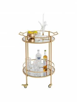 Kare Design Desserte ronde en métal doré Emilia, larg. 57 x haut. 78 cm 9 Kare Design Desserte ronde en métal doré Emilia, larg. 57 x haut. 78 cm -furniture Soldes Desserte ronde en metal dore Emilia 3