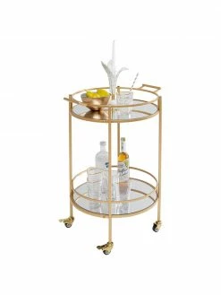 Kare Design Desserte ronde en métal doré Emilia, larg. 57 x haut. 78 cm 10 Kare Design Desserte ronde en métal doré Emilia, larg. 57 x haut. 78 cm -furniture Soldes Desserte ronde en metal dore Emilia 4