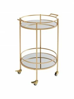 Kare Design Desserte ronde en métal doré Emilia, larg. 57 x haut. 78 cm 11 Kare Design Desserte ronde en métal doré Emilia, larg. 57 x haut. 78 cm -furniture Soldes Desserte ronde en metal dore Emilia 5