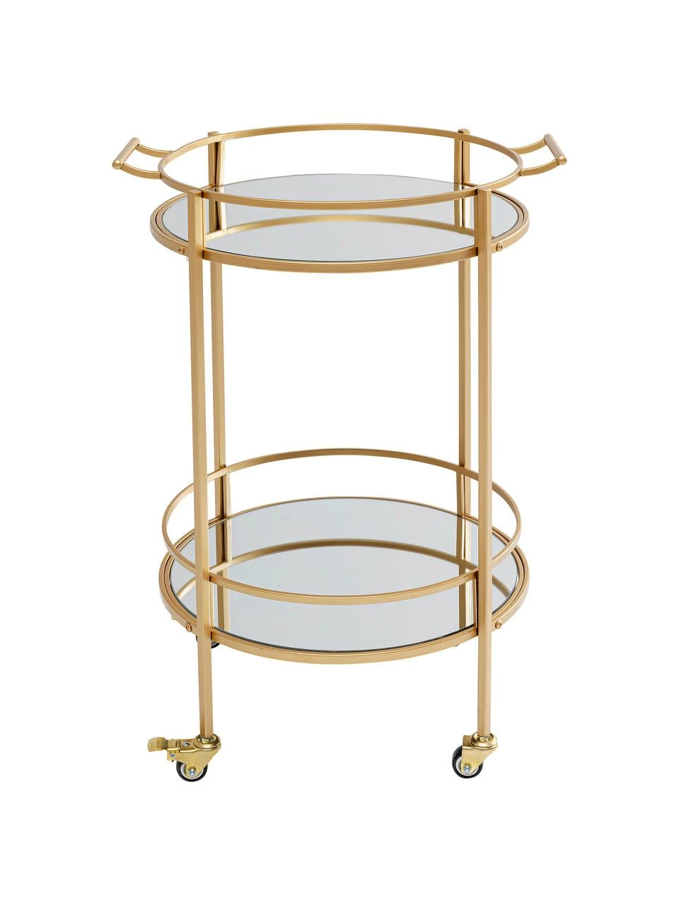 Kare Design Desserte ronde en métal doré Emilia, larg. 57 x haut. 78 cm 1 Kare Design Desserte ronde en métal doré Emilia, larg. 57 x haut. 78 cm