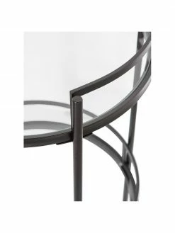 Desserte ronde en verre noirZora, Ø 50 x haut. 79 cm 9 Desserte ronde en verre noirZora, Ø 50 x haut. 79 cm -furniture Soldes Desserte ronde en verre noirZora 3