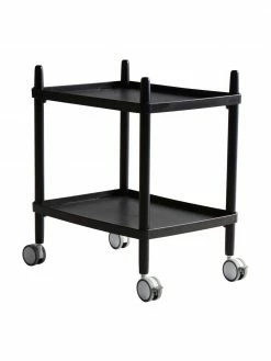 Desserte style scandinave bois de hêtre noir Åsa, larg. 50 x haut. 60 cmDisponibilité limitée