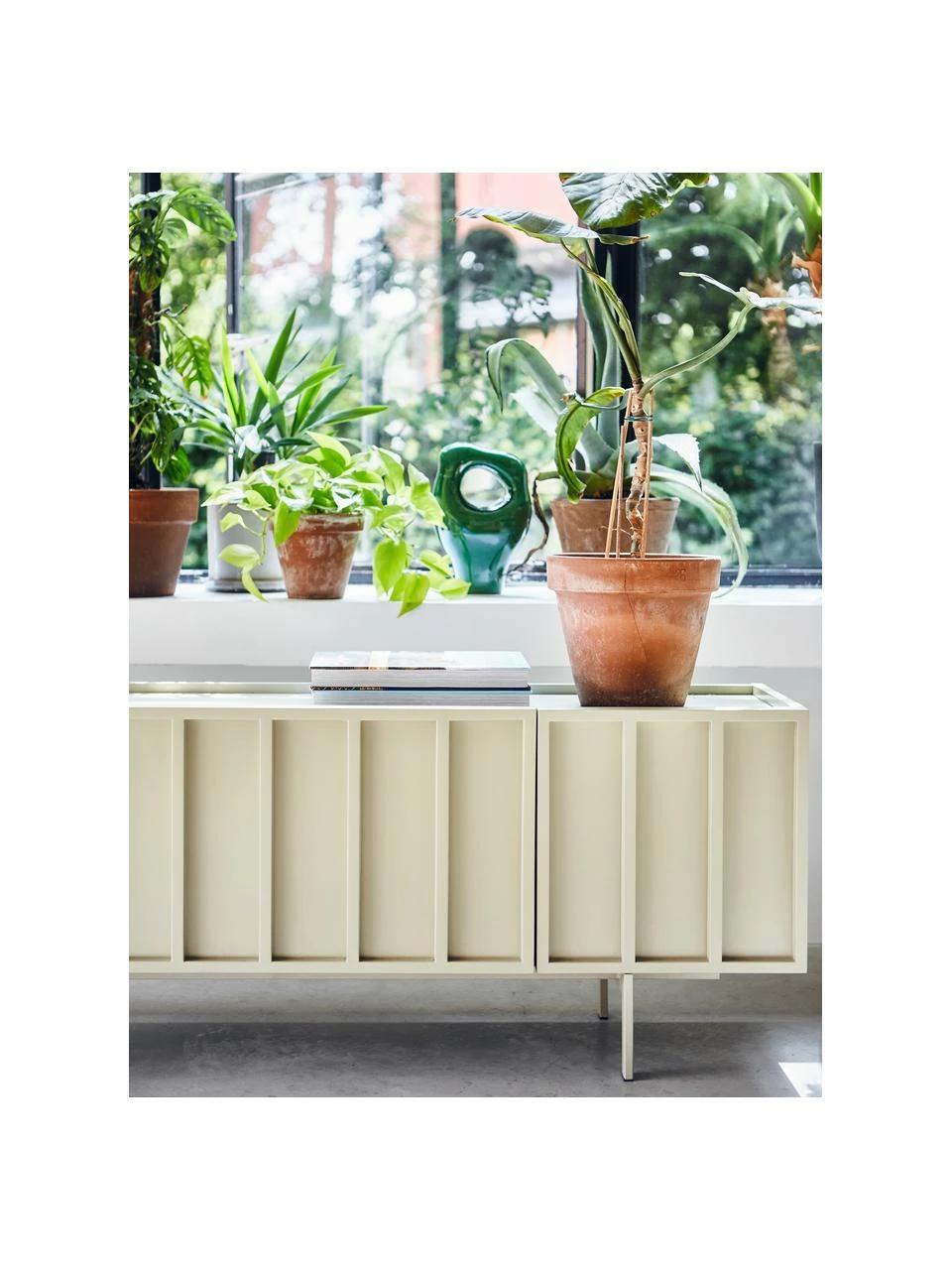 HKliving Enfilade beige Pebble, larg. 160 x haut. 55 cm 2 HKliving Enfilade beige Pebble, larg. 160 x haut. 55 cm – Image 2