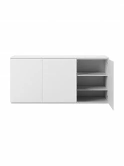 Enfilade blanche avec portes Join, larg. 180 x haut. 84 cm -furniture Soldes Enfilade blanche avec portes Join 4