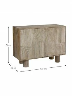 Enfilade bois de manguier massif Tess, larg. 100 x haut. 75 cm -furniture Soldes Enfilade bois de manguier massif Tess 2