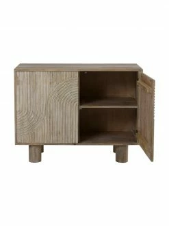 Enfilade bois de manguier massif Tess, larg. 100 x haut. 75 cm -furniture Soldes Enfilade bois de manguier massif Tess 4