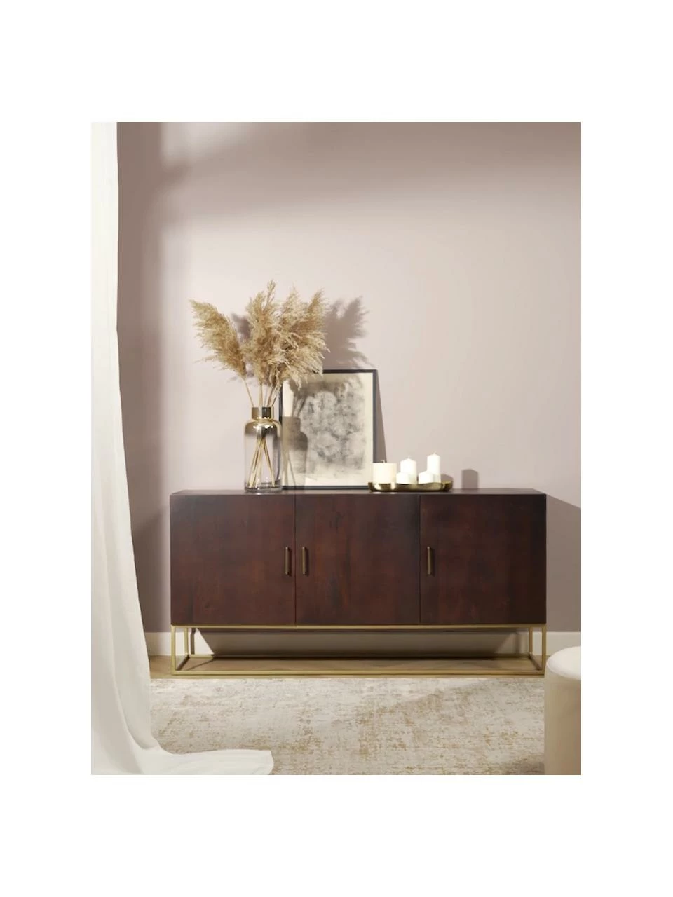 Westwing Collection Enfilade bois massif Lyle, larg. 150 x prof. 72 cm 2 Westwing Collection Enfilade bois massif Lyle, larg. 150 x prof. 72 cm – Image 2