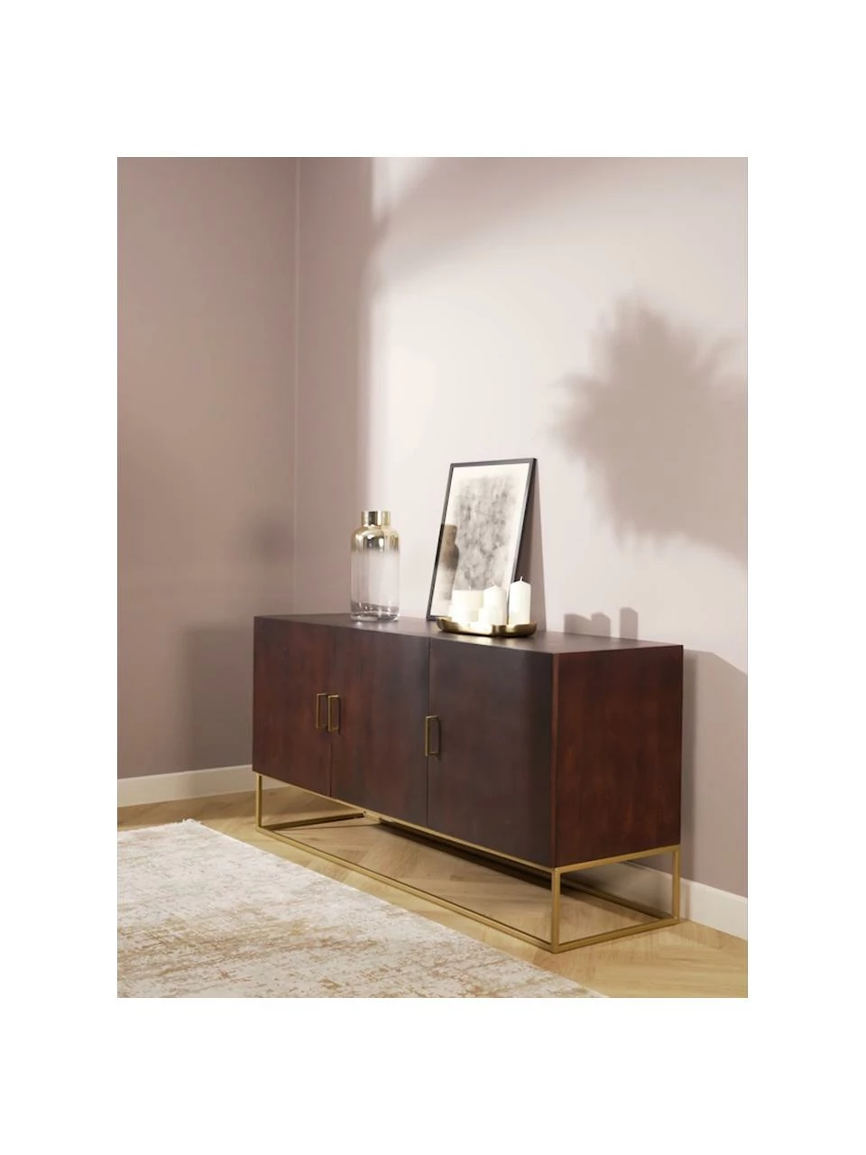 Westwing Collection Enfilade bois massif Lyle, larg. 150 x prof. 72 cm 3 Westwing Collection Enfilade bois massif Lyle, larg. 150 x prof. 72 cm – Image 3