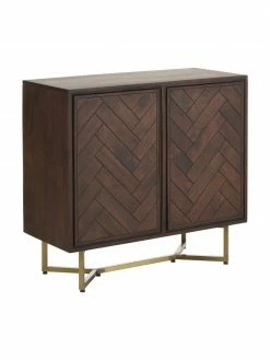 Westwing Collection Enfilade bois massif motif chevrons Luca, larg. 90 x haut. 83 cm