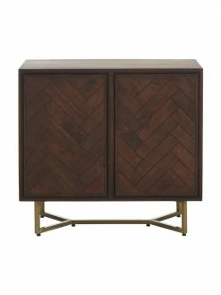 Westwing Collection Enfilade bois massif motif chevrons Luca, larg. 90 x haut. 83 cm -furniture Soldes Enfilade bois massif motif chevrons Luca 4