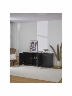 Westwing Collection Enfilade placage en frêne noir Noel, larg. 180 x long. 79 cm 10 Westwing Collection Enfilade placage en frêne noir Noel, larg. 180 x long. 79 cm -furniture Soldes Enfilade placage en frene noir Noel 4