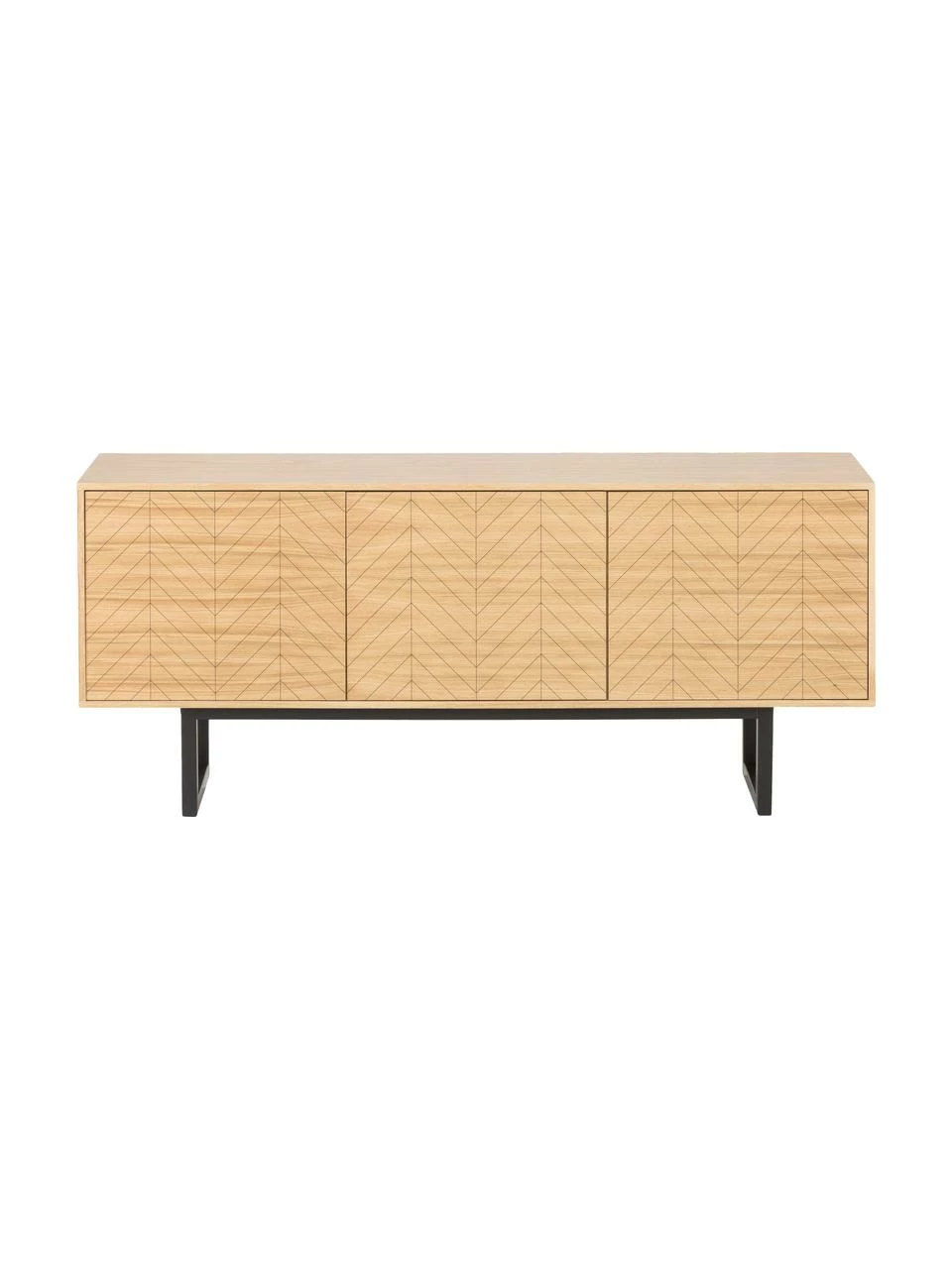 Woodman Enfilade plaquée chêne Camden, larg. 175 x haut. 75 cm 4 Woodman Enfilade plaquée chêne Camden, larg. 175 x haut. 75 cm – Image 4