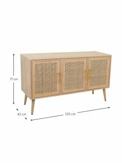 Enfilade rustique Cayetana, larg. 120 x haut. 71 cm -furniture Soldes Enfilade rustique Cayetana 12