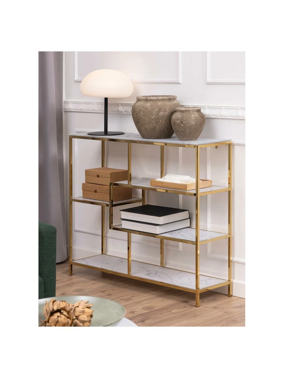 Étagère aspect marbre Aruba, larg. 110 x haut. 90 cm 2 Étagère aspect marbre Aruba, larg. 110 x haut. 90 cm – Image 2